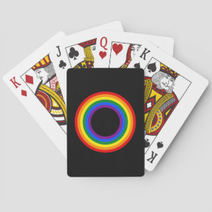 RAINBOW FLAG - STRIPES - LGBT colours Rings Playing Cards