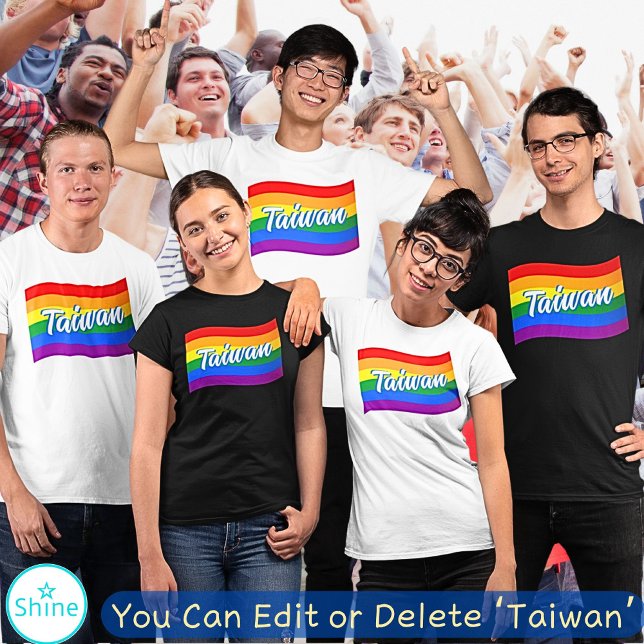 Rainbow Flag Taiwan Taipei Gay Pride LGBT LGBTQ T-Shirt (Creator Uploaded)