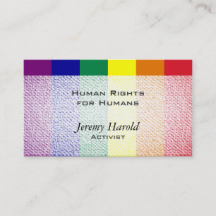 Rainbow Flag Textured Look Business Card