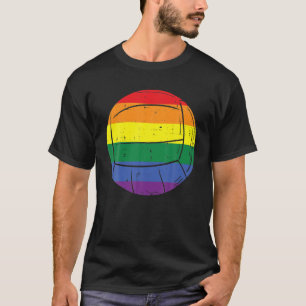 Rainbow Flag Volleyball Gay Pride Month LGBTQ Ally T-Shirt