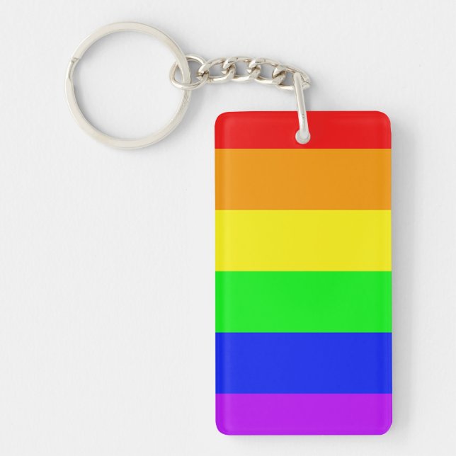 Rainbow Flag watch Key Ring (Front)