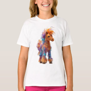 Rainbow Flame Furry Pony Kids T-Shirt