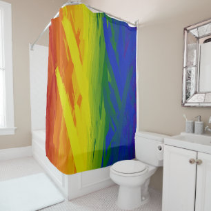 Rainbow Flames Shower Curtain
