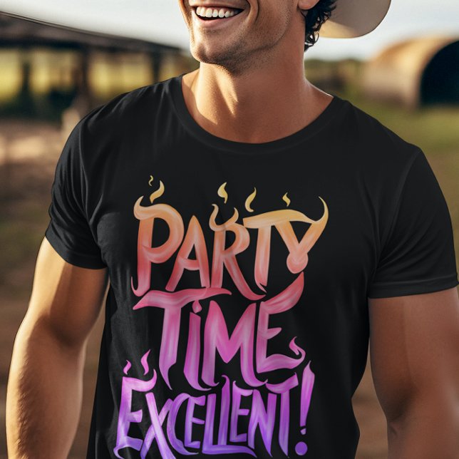 Rainbow Flaming Party Time Excellent T-Shirt (Creator Uploaded)