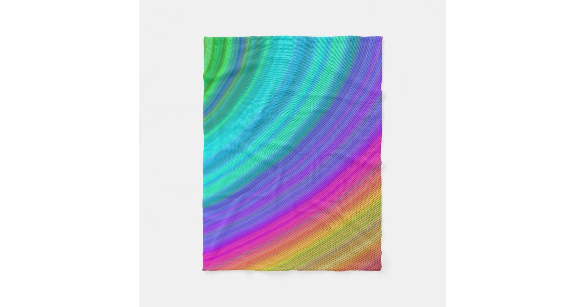Rainbow Fleece Blanket Zazzle