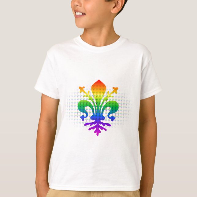 Rainbow Fleur-de-lis T-Shirt (Front)