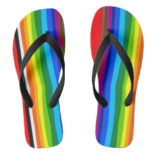 rainbow flip flops