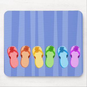 Rainbow Flip Flops Mouse Mat