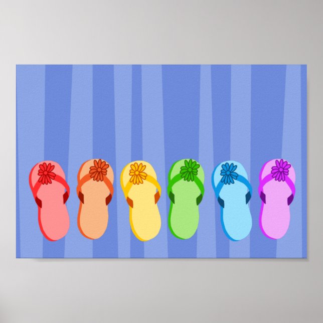 Rainbow Flip Flops Poster (Front)