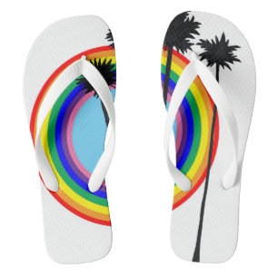 Rainbow flipflops