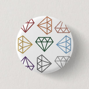 Rainbow flipping diamonds pin