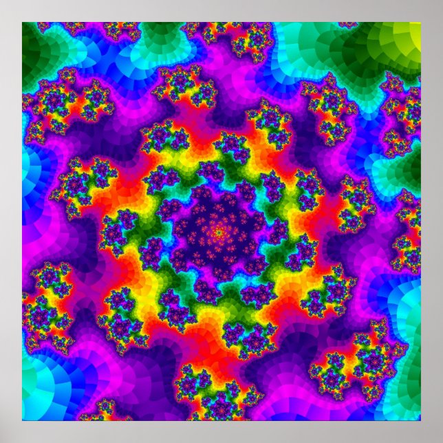 Rainbow Floral Sprinkles Poster (Front)