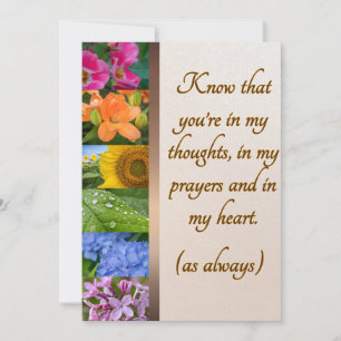 Rainbow floral sympathy card