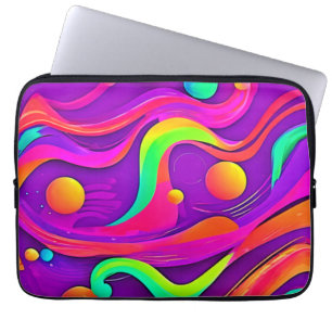 Rainbow Flow: Abstract Fun Laptop Sleeve
