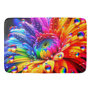 Rainbow Flower Bath Mat