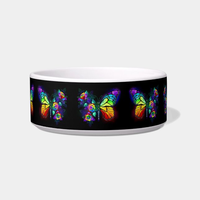 Rainbow flower butterfly bowl (Front)