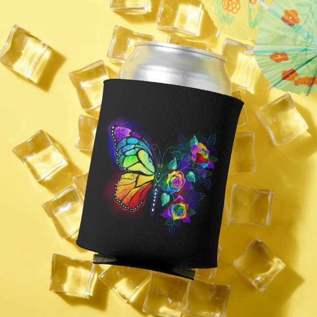 Rainbow flower butterfly can cooler (In Situ Summer)