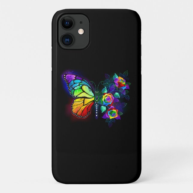 Rainbow flower butterfly Case-Mate iPhone case (Back)