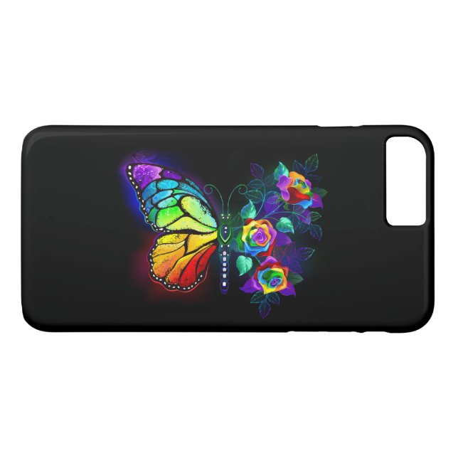 Rainbow flower butterfly Case-Mate iPhone case (Back (Horizontal))