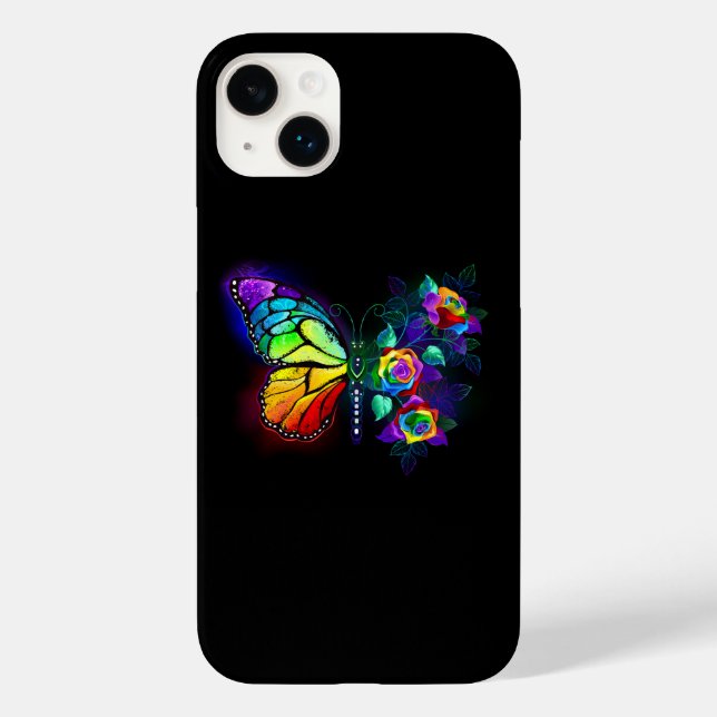Rainbow flower butterfly Case-Mate iPhone case (Back)