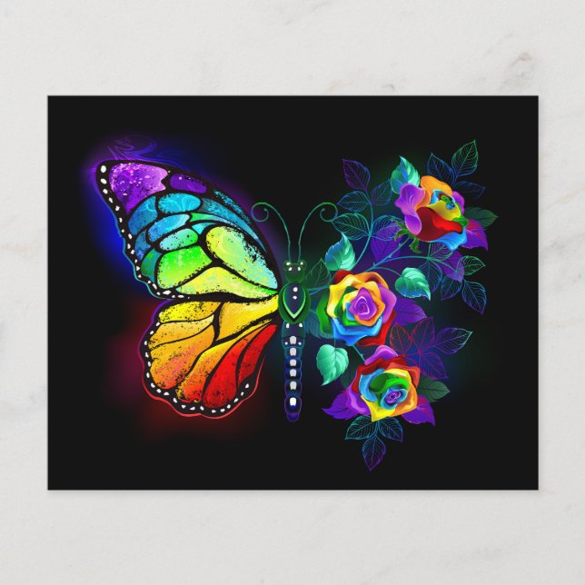 Rainbow flower butterfly flyer (Front)