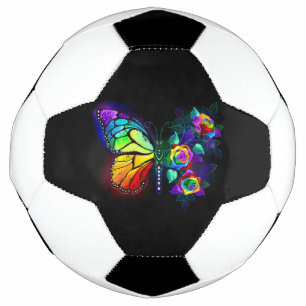 Rainbow flower butterfly football