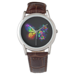 Rainbow flower butterfly watch