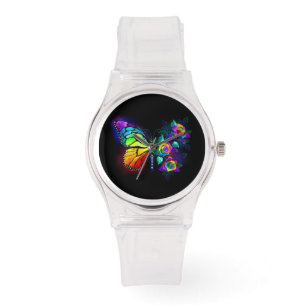 Rainbow flower butterfly watch