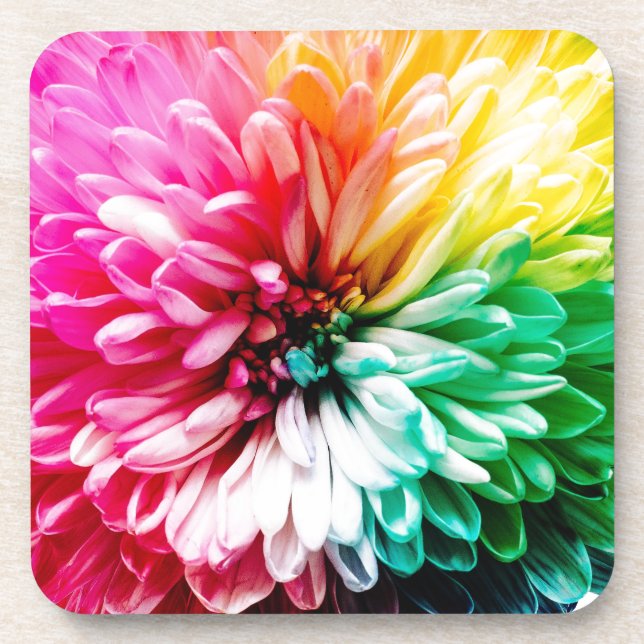 rainbow flower coaster (Front)