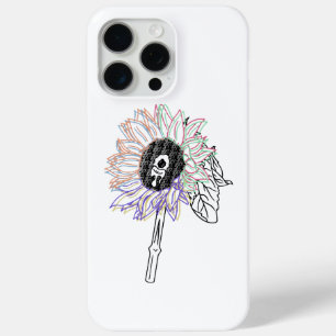 Rainbow Flower Funky Art iPhone 15 Pro Max Case