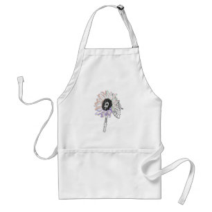 Rainbow Flower Funky Art Standard Apron