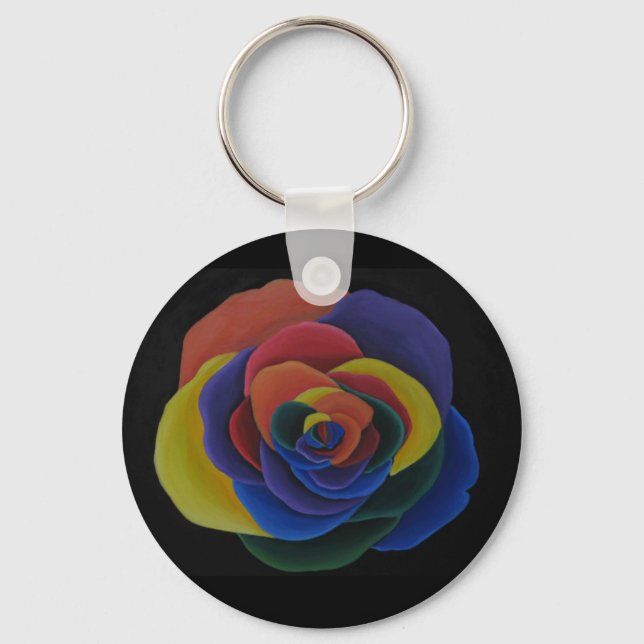 Rainbow Flower Key Chain (Front)