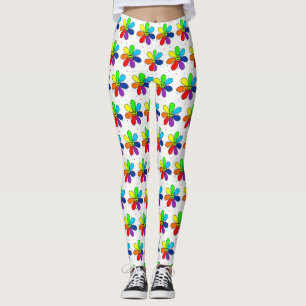 Rainbow Flower Leggings