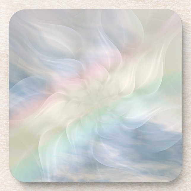 Rainbow Flower Mandala Coaster (Front)