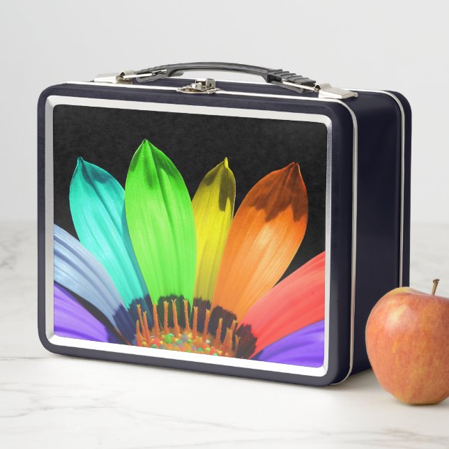 Rainbow Flower Metal Lunch Box (In Situ)
