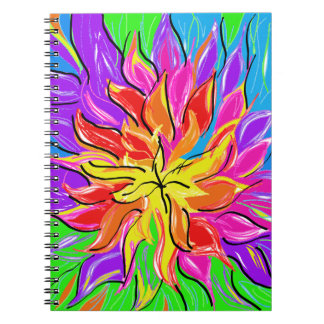 Rainbow Flower Notebook