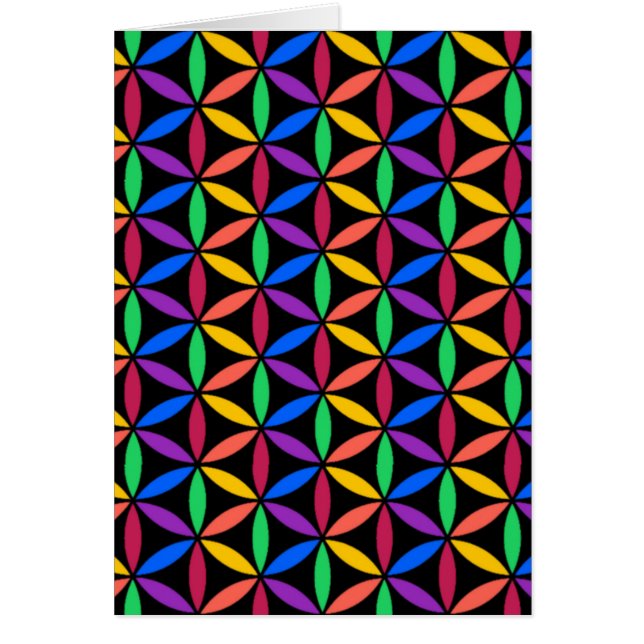 Rainbow Flower of Life Pattern (Front)