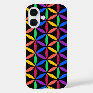 Rainbow Flower of Life Pattern Case-Mate iPhone Ca 16 Case