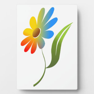 RAINBOW FLOWER PLAQUE