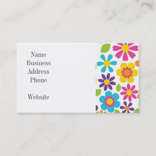 Rainbow Flower Power Hippie Retro Teens Gifts Business Card