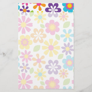 Rainbow Flower Power Hippie Retro Teens Gifts Stationery