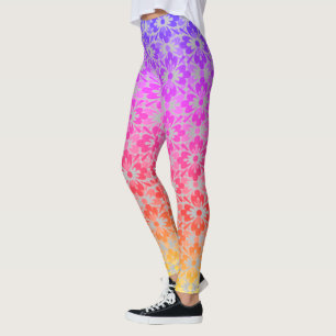 Rainbow Flower Power Leggings