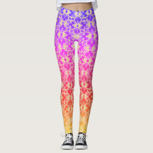 Rainbow Flower Power Leggings