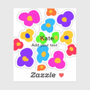 Rainbow flower pride love add name text lqbtq abst