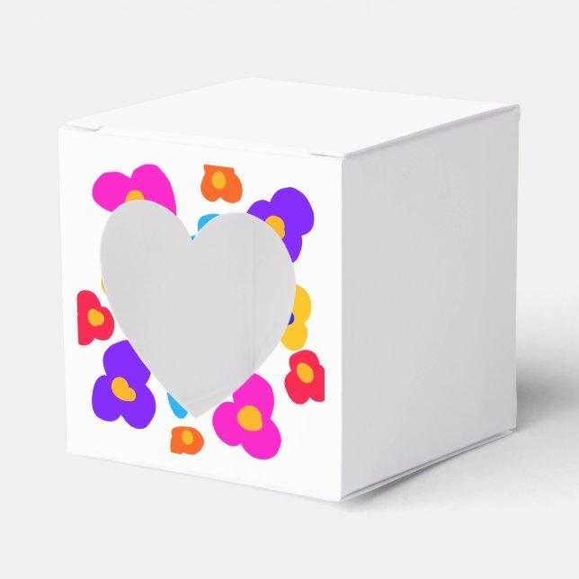 Rainbow flower pride love add name text lqbtq abst favour box (Front Side)