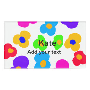 Rainbow flower pride love add name text lqbtq abst tag