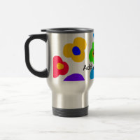 Rainbow flower pride love add name text lqbtq abst