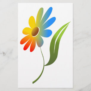 RAINBOW FLOWER STATIONERY