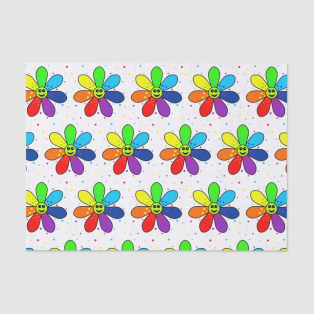 Rainbow Flower Tissue Paper (Front)