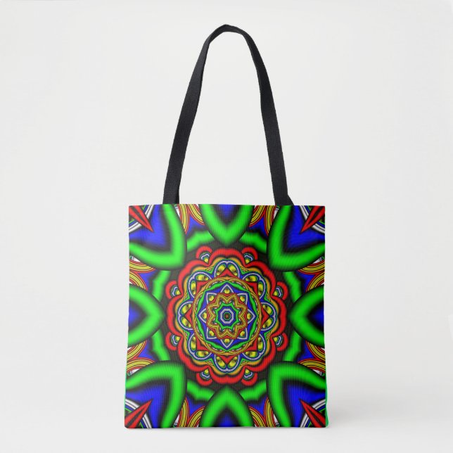 rainbow flower tote bag (Front)